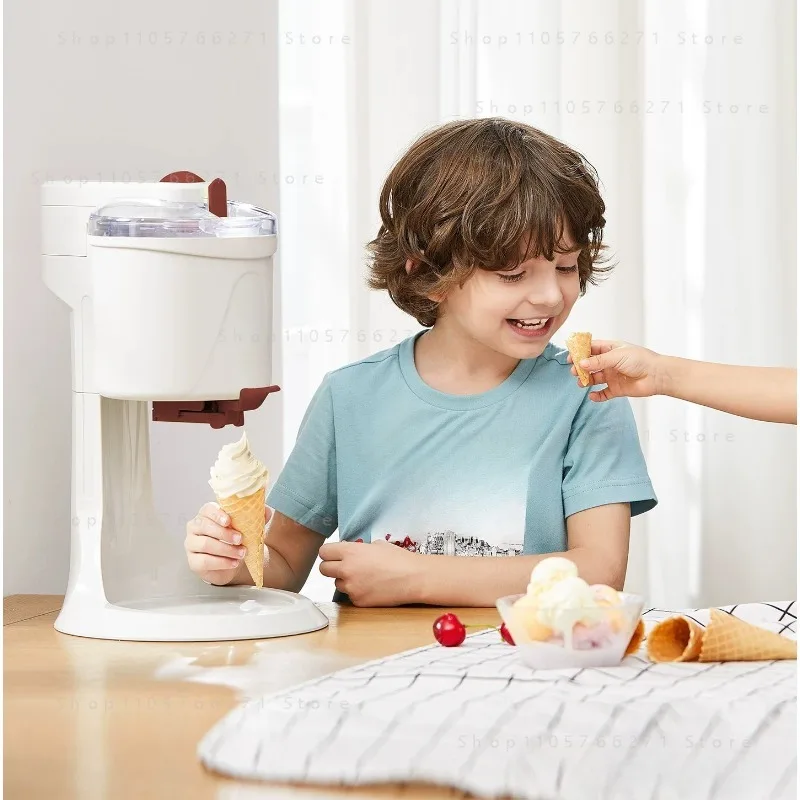 Small Pre-cooled Ice Cream Machine Self-made Automatic, Household Children's DIY Cone Mini Ice Cream Machine