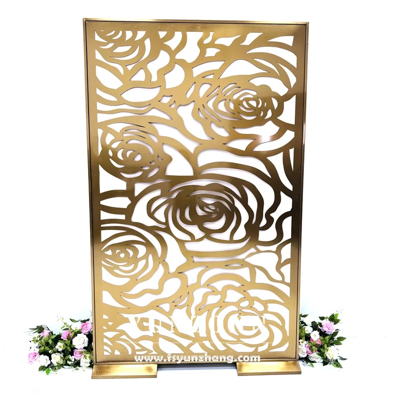 custom.Modern Classic Metal Rose Backdrop Wedding Stages Outdoor and Hotel Events