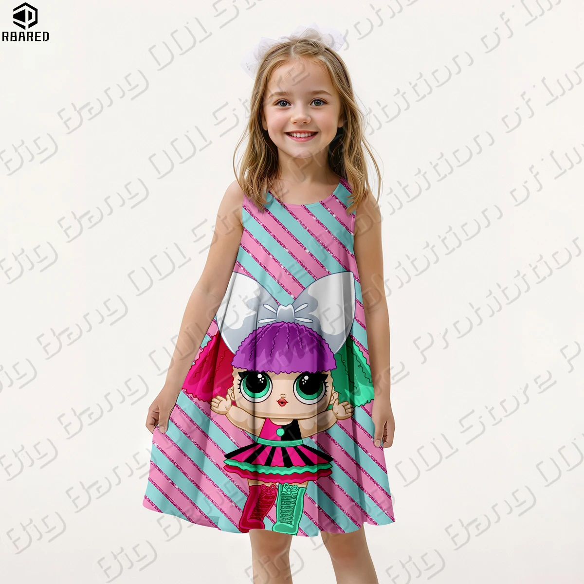 Surprise Doll Girl Clothes Dress for Girls Party Dresses 2024 Kids Clothes Children Clothing Summer Girls\' Holiday Elegant Baby