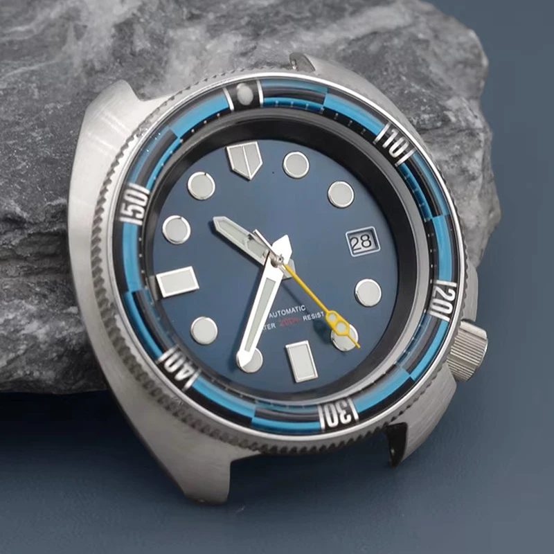 

20ATM Waterproof Diver Watch Men 28.5mm Dial Turtle Abalone Style 38mm Bezel Insert C3 Luminous NH35 Movement Sapphire Glass