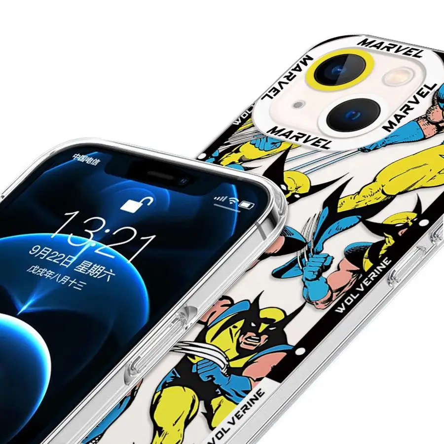 Funda de teléfono de Marvel Deadpool Lobezno para Moto G32, G22, G52, 2022, G71, G72, G73, Edge 40, 5G, 4G, cubierta suave transparente