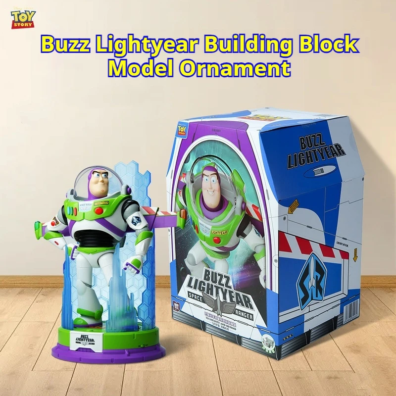 Auténtico Juguete de Toy Story, Buzz Lightyear, Modelo Ensamblado, Tamaño Grande, Adorno Coleccionable, Regalo Sorpresa de Cumpleaños para Niños