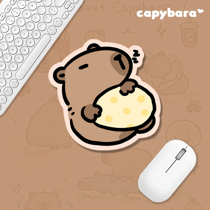 1Pc Irregular Mouse Pad Cartoon Cute Capybara Mousepad Computer Desk Mats Creative Animal Table Mat For Office Home Mousemat