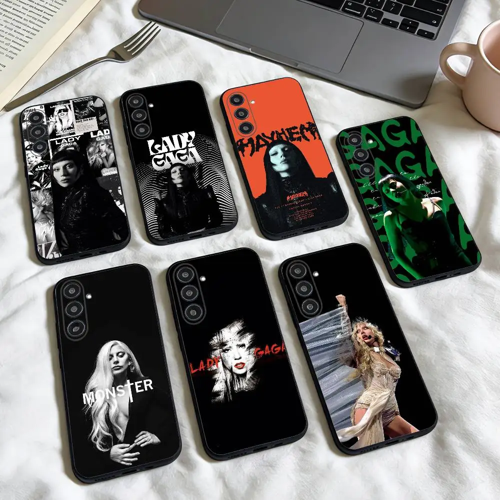 

Singer L-Lady G-Gaga cool phone Case For Samsung Galaxy A73,A72,A71,A70,A53,A52,A51,Others Soft Black Shell