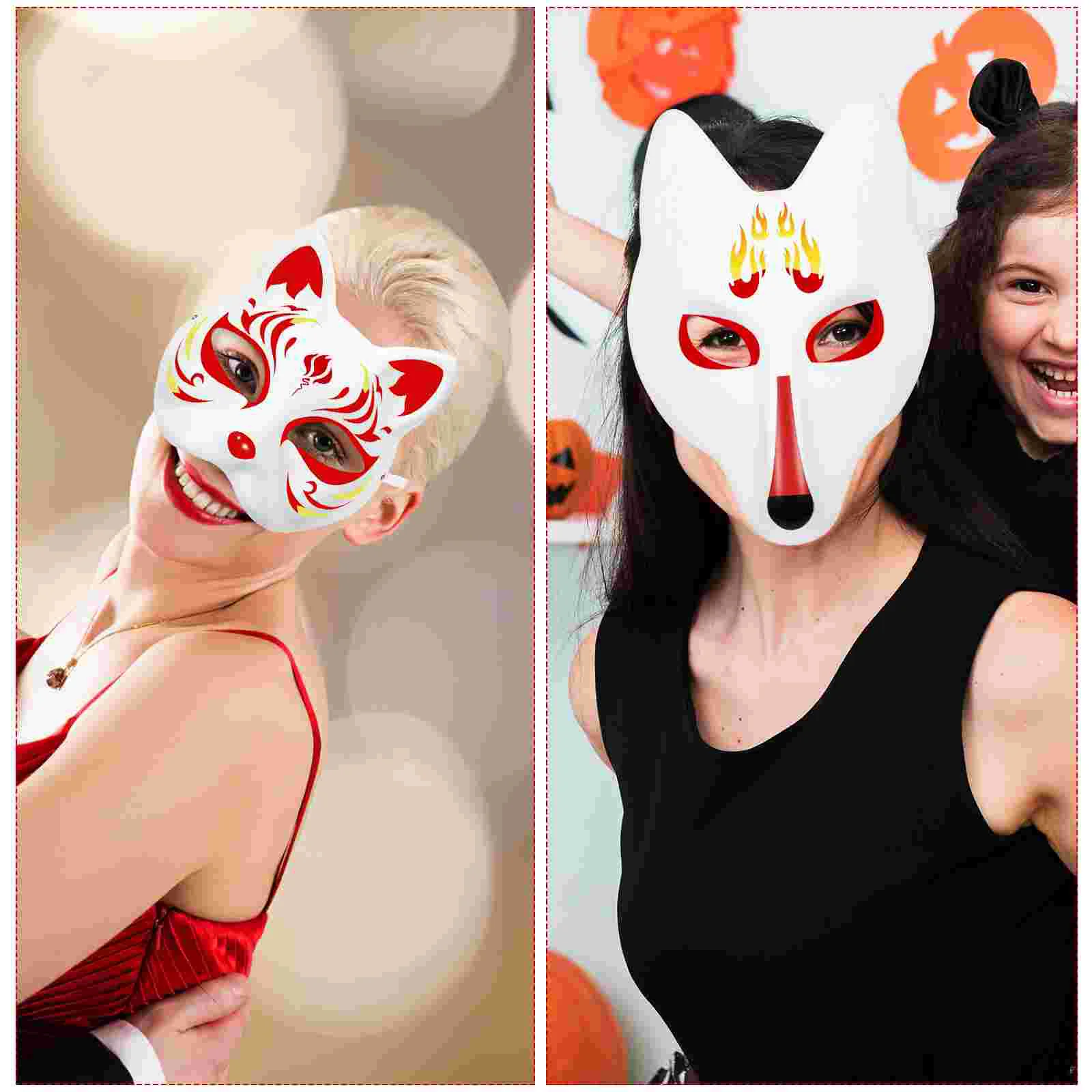 1 Pieces Cat Face Mask Empty Halloween Masquerade for Women Cosplay Party Blank Kid Baby Costume