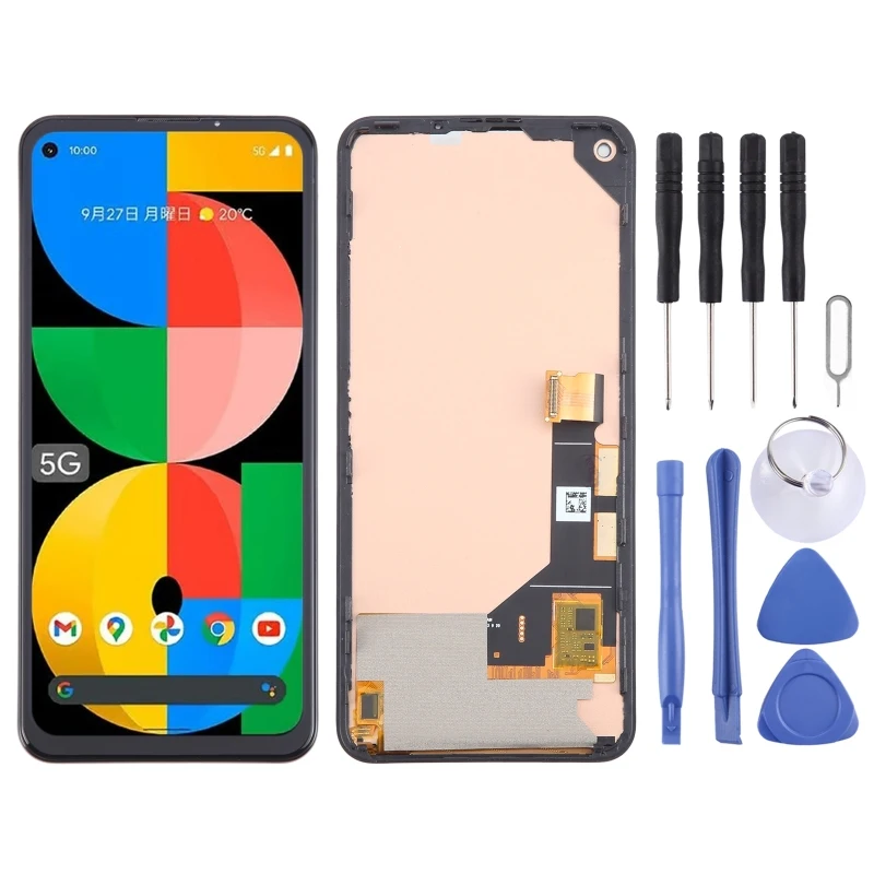 For Google Pixel 5a 5G G1F8F G4S1M TFT LCD Screen with Digitizer Full Assembly, Not Supporting Fingerprint Identification