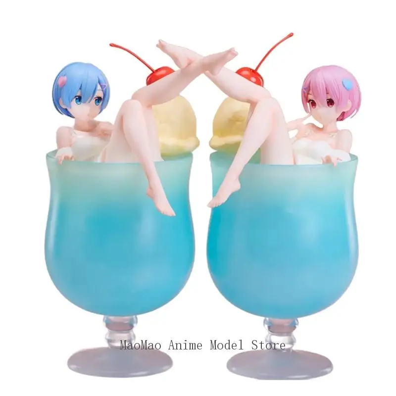 متوفر في المخزون الأصلي elCOCO رام كريم الصودا ريم ملابس رياضية إميليا جوهرة الأميرة 1/7 أنيمي الشكل البلاستيكية نموذج اللعب جمع الحلي