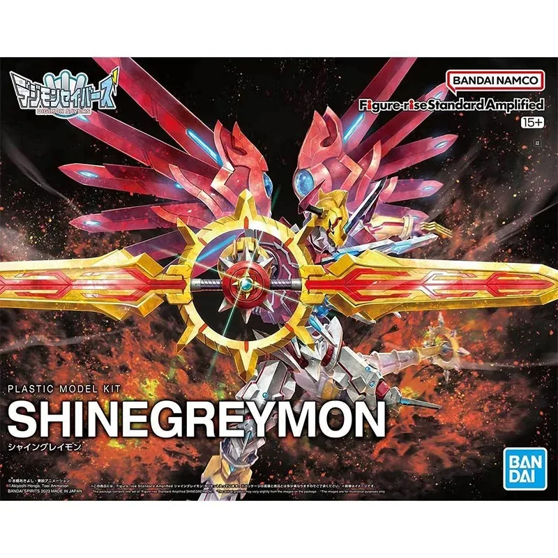 brand new Original Genuine Bandai Anime Digimon Adventure Shine Greymon FRS Amplified Assembly Model Toys Action Figure Gifts