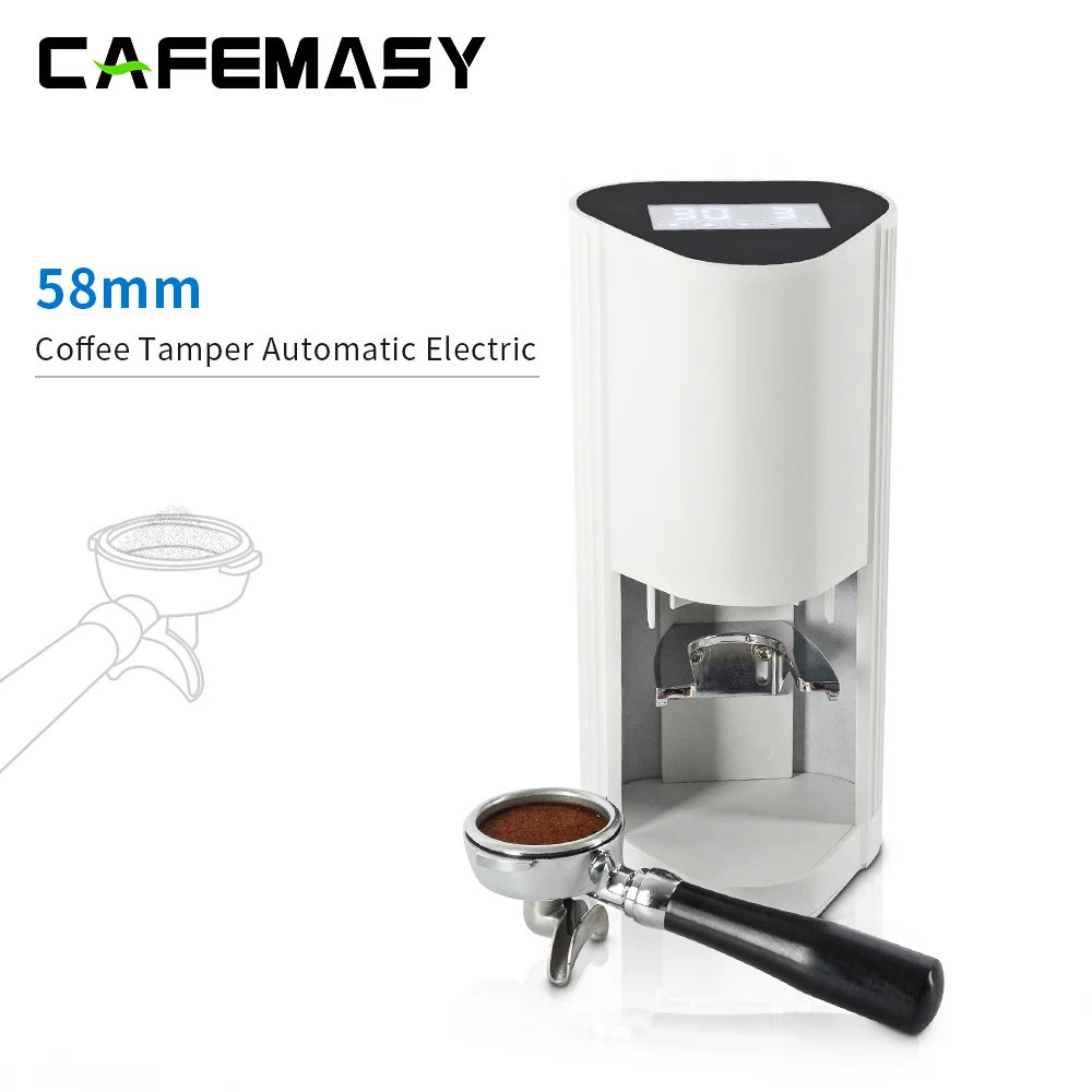 CAFEMASY 58MM Electric Coffee Tamper Machine Automatic Espresso Powder Flat Press Machine Portafilter Tamper for Cafe Store