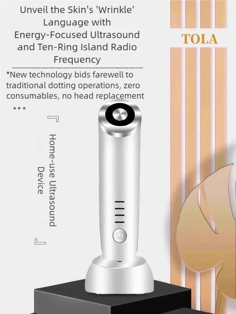الاستخدام المنزلي بالموجات فوق الصوتية الوجه Rf تردد الراديو جهاز الجمال مكافحة مايكروكرنت رفع ثبات آلة الكولاجين Hifu سكين #5