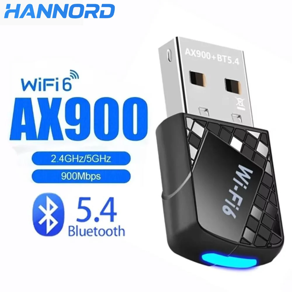 yZ[zAX900Mbps USB WiFi 6A_v^[ (PCp)A2-in-1 Bluetooth 5.4 WiFiA_v^[ 2.4G/5G fAoh
