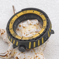 Mod NH35 Case Tuna Canned Sapphire Crystal Glass Watch Cases Fits NH35 NH36 Automatic Movement Men Diving Watch Case