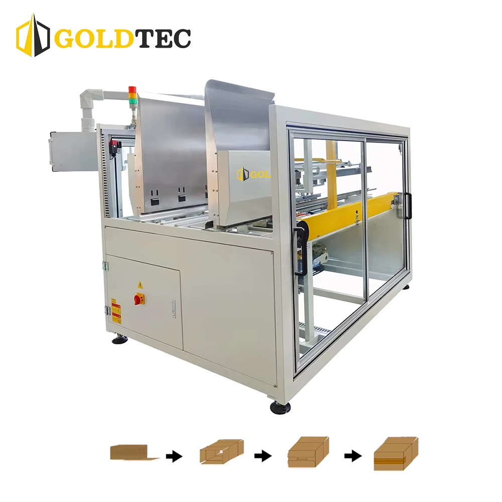 Fully Automatic High Speed Box Case Carton Erector Machine Pin Pick Up Case Erector Machine