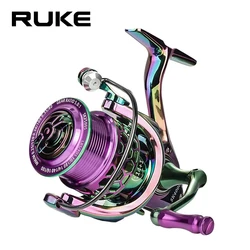 RUKE New Rainbow Fishing Spinning Reel Gear Ratio 5.0:1 14+1 Bearing Only 231g All Anti-corrosion High Quality