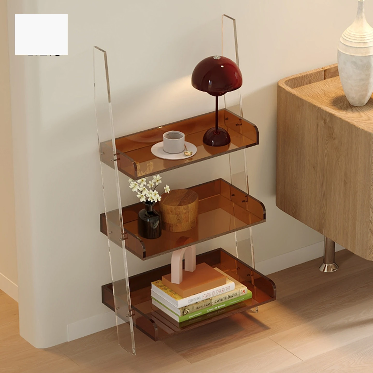 

High-end side few home simple style living room transparent corner few bedrooms bedside locker Internet celebrity