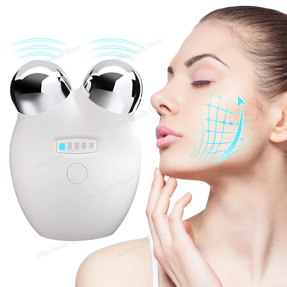 EMS Microcurrent Face & Eye Massager Electric Facial Roller Skin Tightening Lifting Home Skincare Device