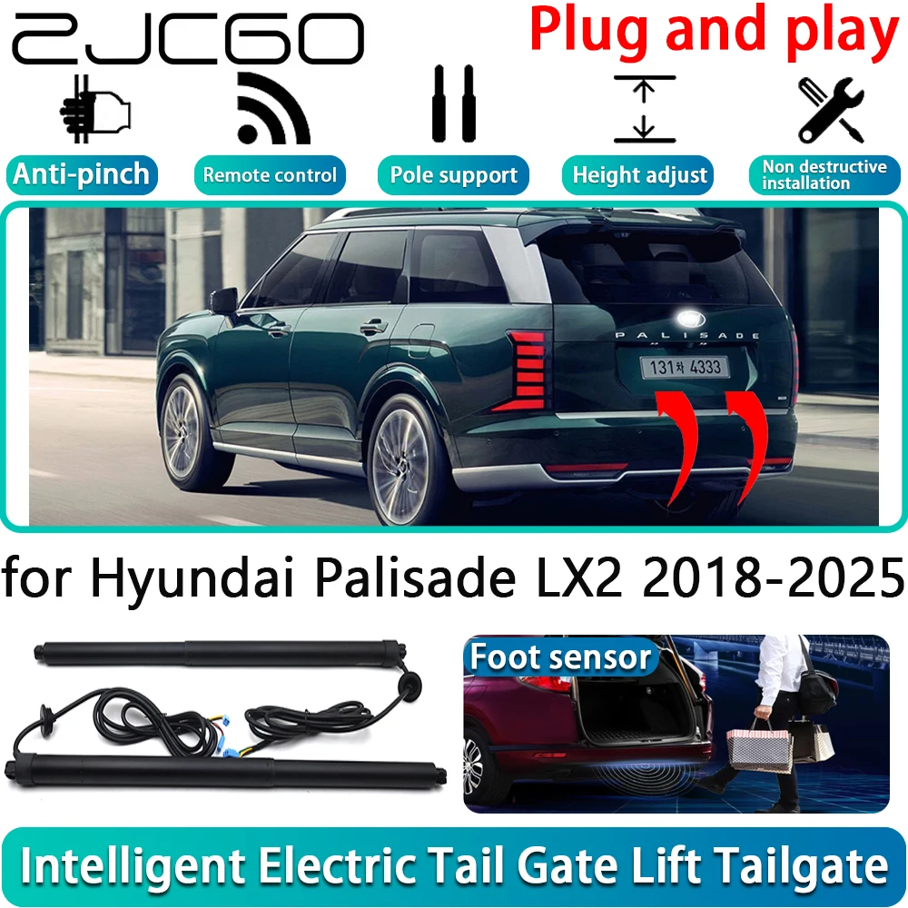 ZJCGO for Hyundai Palisade LX2 2018-2025 Car Electric Powered Tailgate Power Liftgate Automatic Tailgate System With Foot Sensor