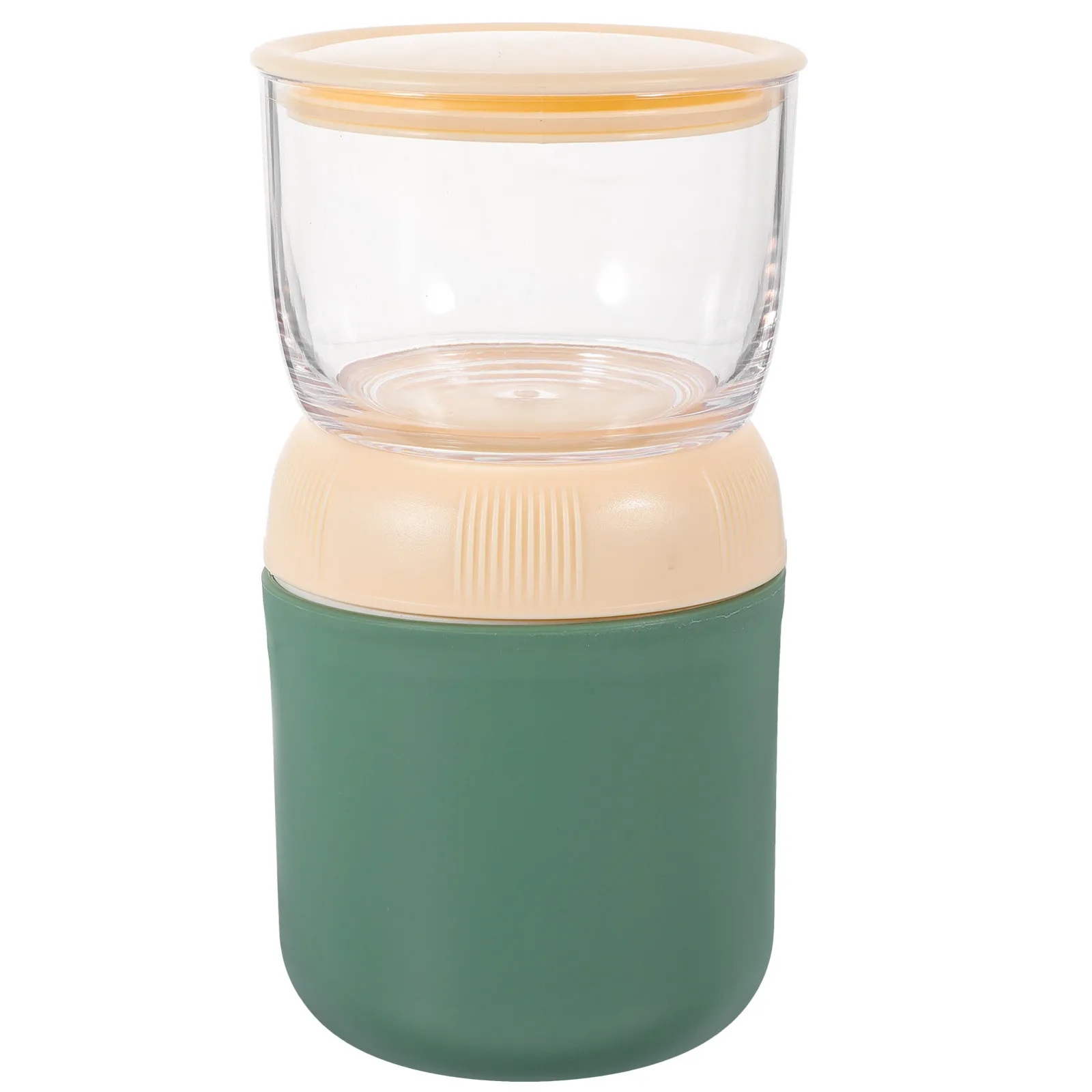

Creative Oatmeal Cup Insulated Yogurt Container Breakfast Jar Lid Spoon Portable 2-in-1 Food Storage for Travel Office School