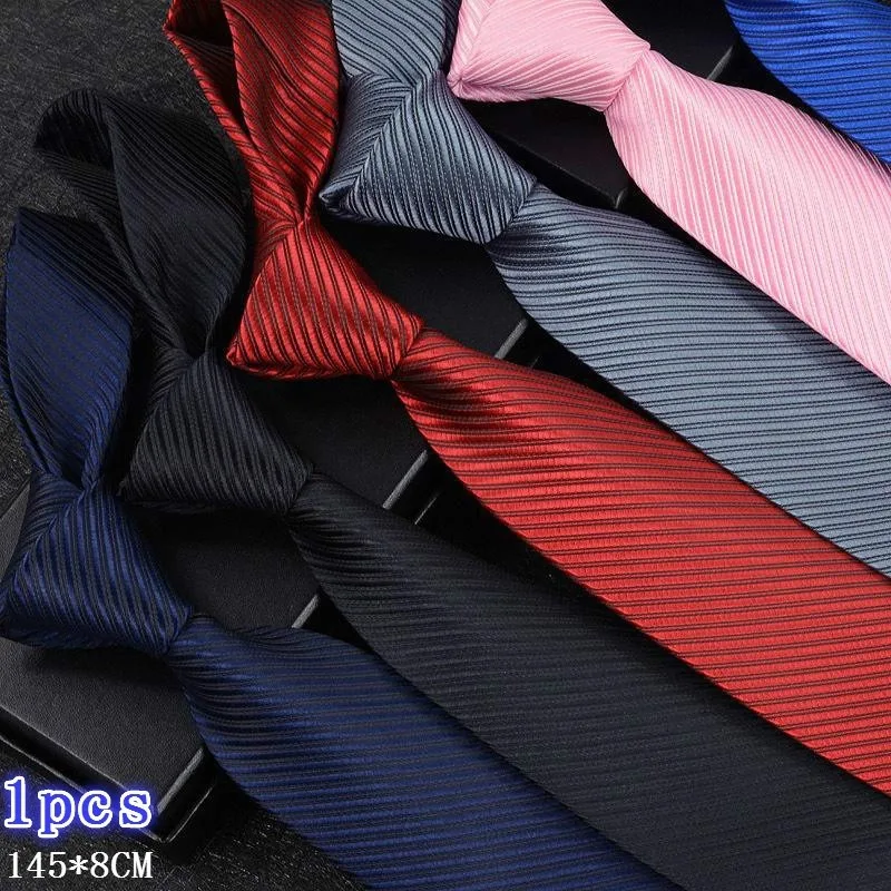 

10 Colors Men Fashion Solid Color Stripe Tie Flower Floral Ties Wedding Party Daily Clothes Tie