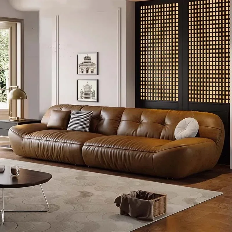 Leather Living Room Sofas Modern European Luxury Design Sofa Living Room Sectional Sofa Sala De Estar De Luxo Room Decor 1