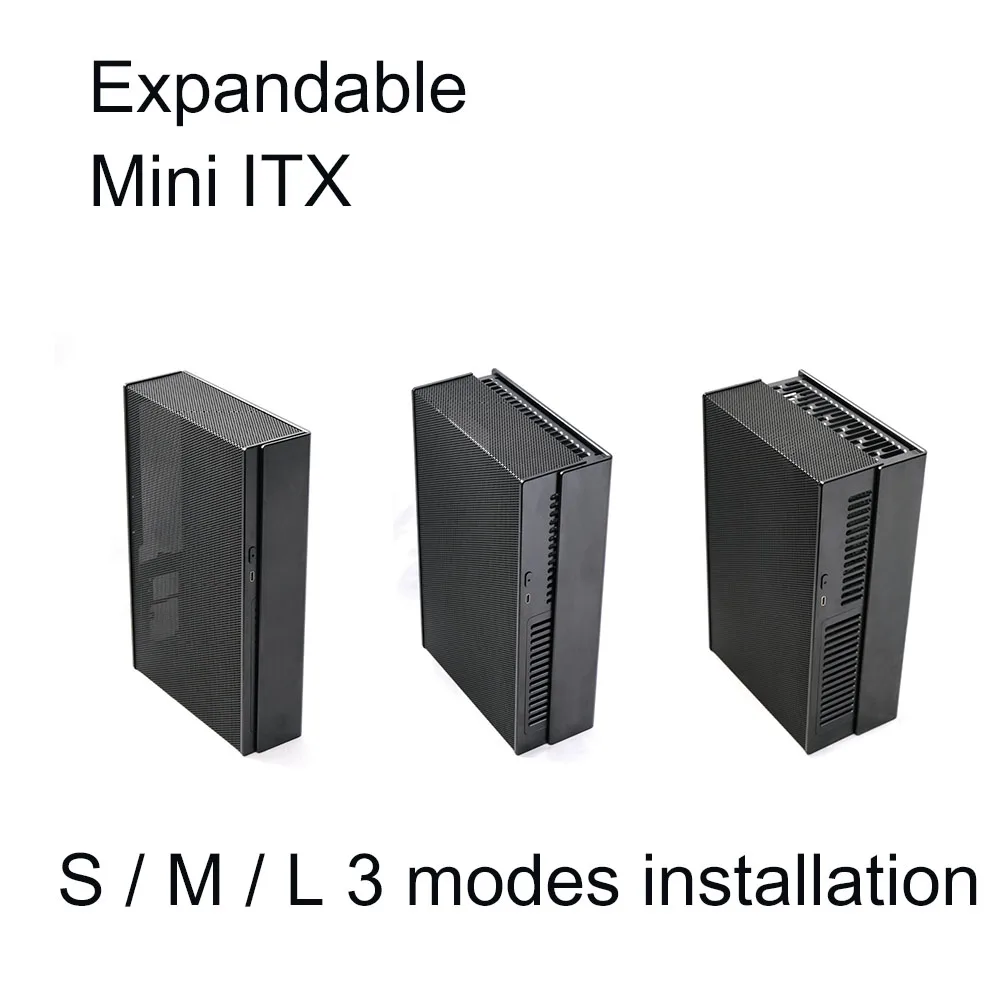 

Расширяемый настольный компьютер ITX, игровой портативный компьютер, полностью алюминиевый металлический корпус, вертикальная башня, приблизительная стойка 1U