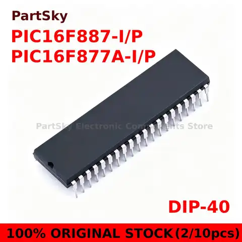 (2/10piece)100% New PIC16F887-I/P PIC16F877A-I/P PIC16F887 PIC16F877A DIP-40 DIP40 Chipset IN STOCK