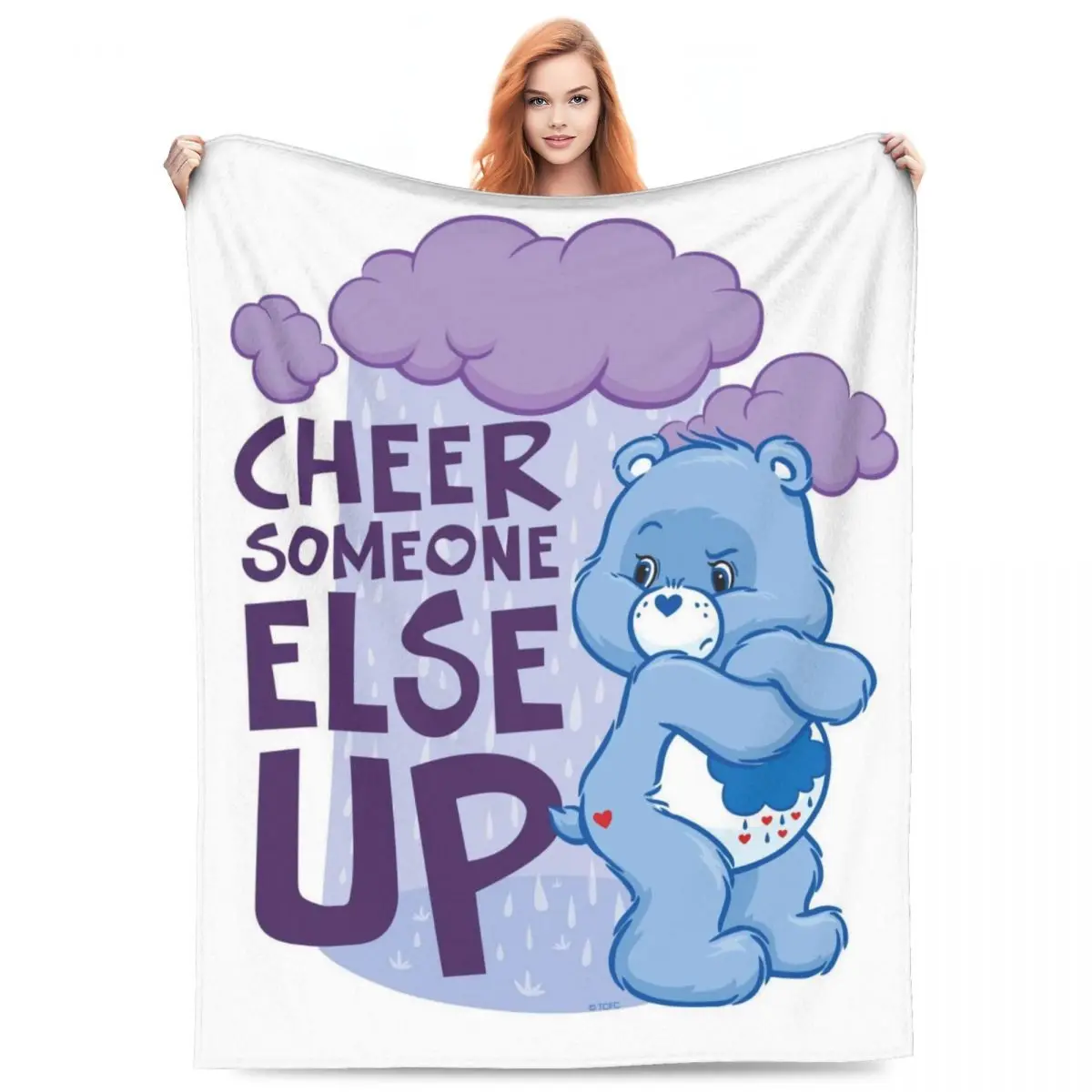 Care Bears Cheer Someone Else Up Blanket Camping Flannel Throw Blanket For Outdoor Super Soft Custom Quality Bedspread Gift Idea