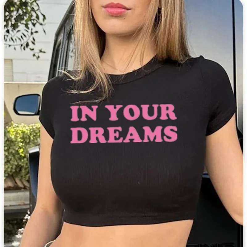 fashion woman blouse 2023 Baby Tee Cute Pink Womens Printed Aesthetic Fairy Crop Tops Y2k Clothes Punk Streetwear Sweet Sexy Top