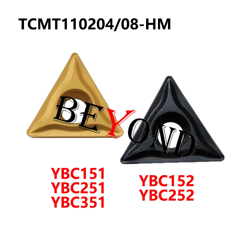 

TCMT110204-HM YBC351 YBC251 TCMT110208-HM YBC152 YBC252 YBC151 100% оригинальные карбидные вставки TCMT 110208 110204 CNC для стали