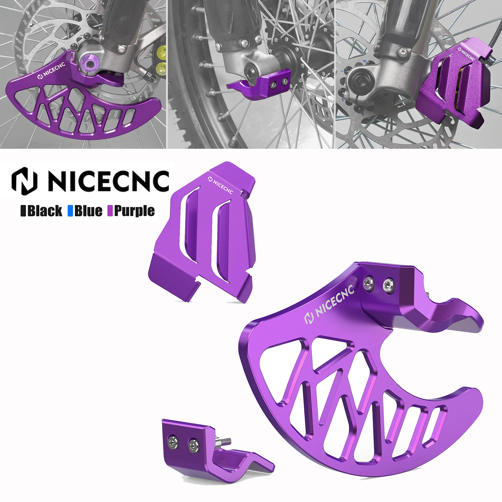 

For Surron light bee X S L1E 2024 Electric Bike Sur ron Parts Segway X160 X260 Front Brake Caliper Guard& Front Brake Disc Guard