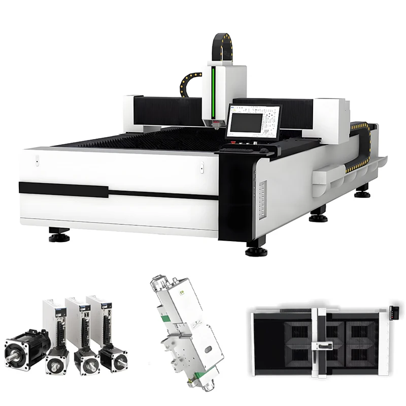 Big Power 1000W/1500W/2000W Metal CNC Fiber Laser Cutting Machine