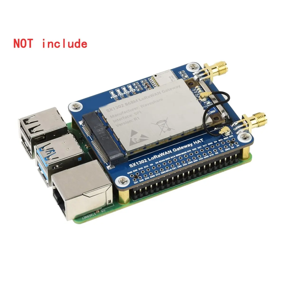 618 Mega Sale I2C SPI LoRaWAN Gateway GPS IoT Project Expansion Board for RPI RasPi Raspberry Pi Zero 2 W 3 4 Model B 5 915MHZ