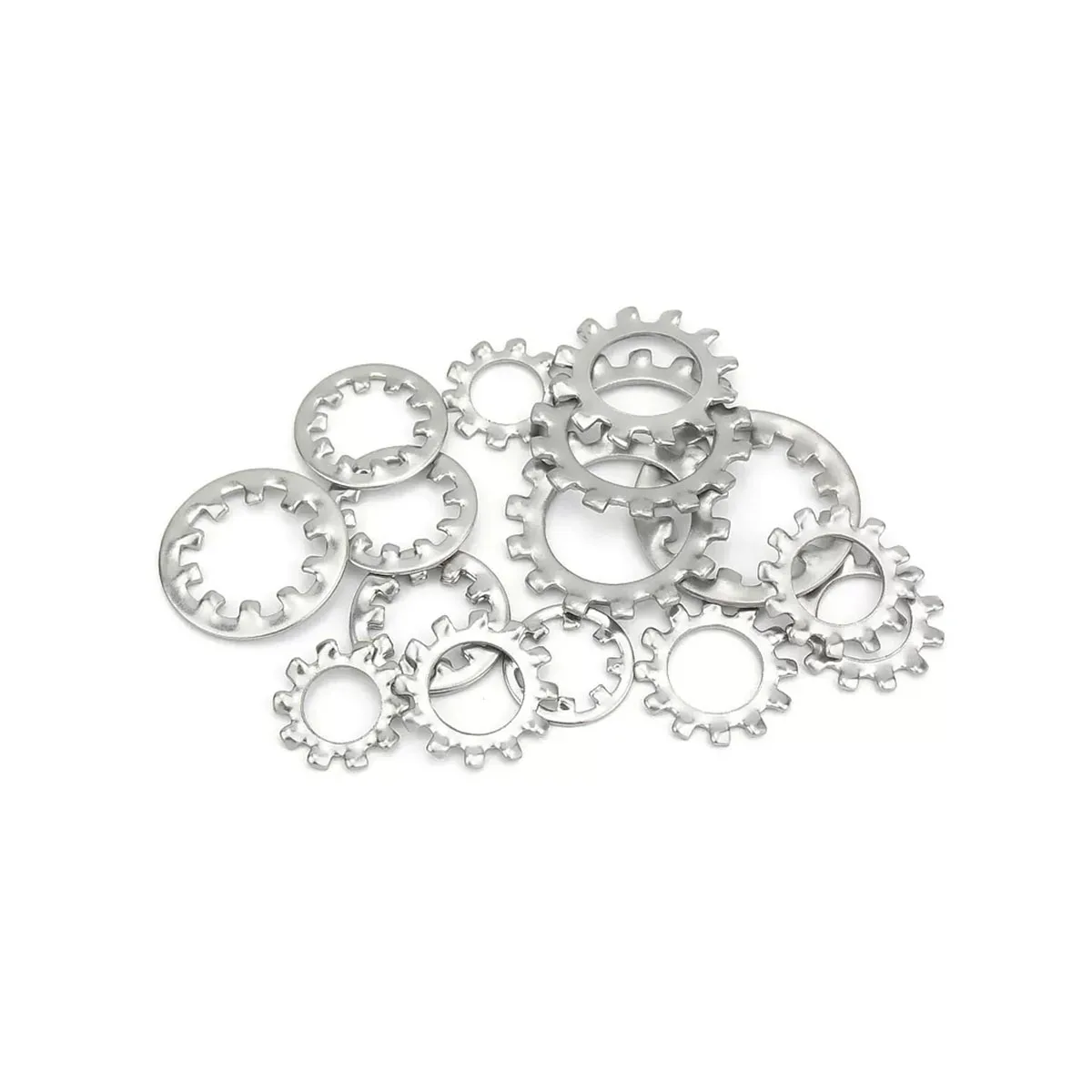 304 Stainless Steel Inner And Outer Multi Tooth Gasket / Anti Slip Gasket Daisy Meson Anti Slip Gasket M4M5M6M8M10