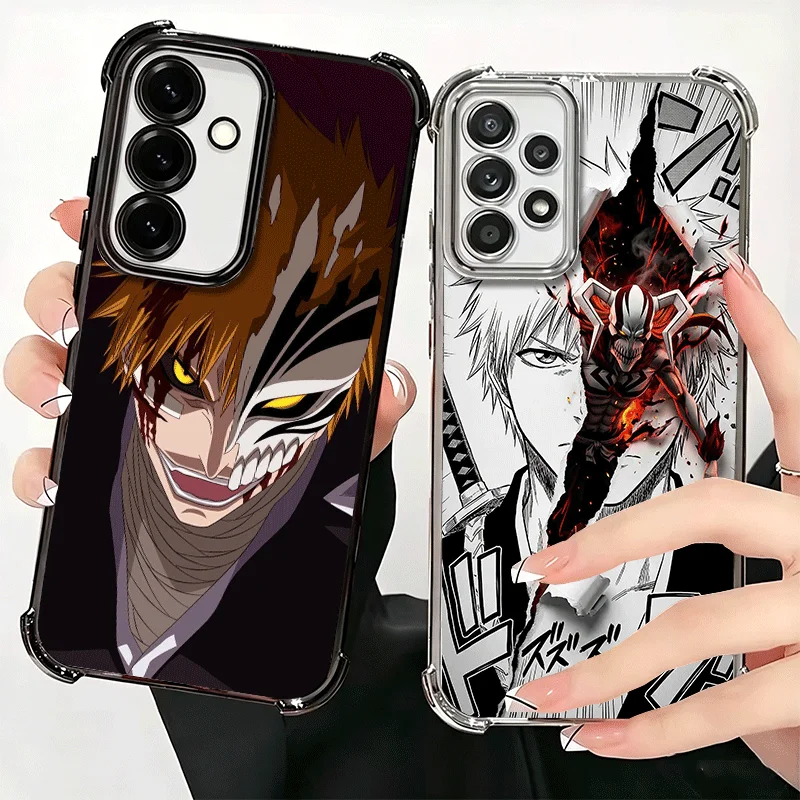 Bleach Kurosaki Ichigo Plating Phone Case For Samsung A17 A57 A27 A37 A16 A56 A26 A36 A15 A55 A25 A35 A14 A54 A24 A34 A13 A53 A2