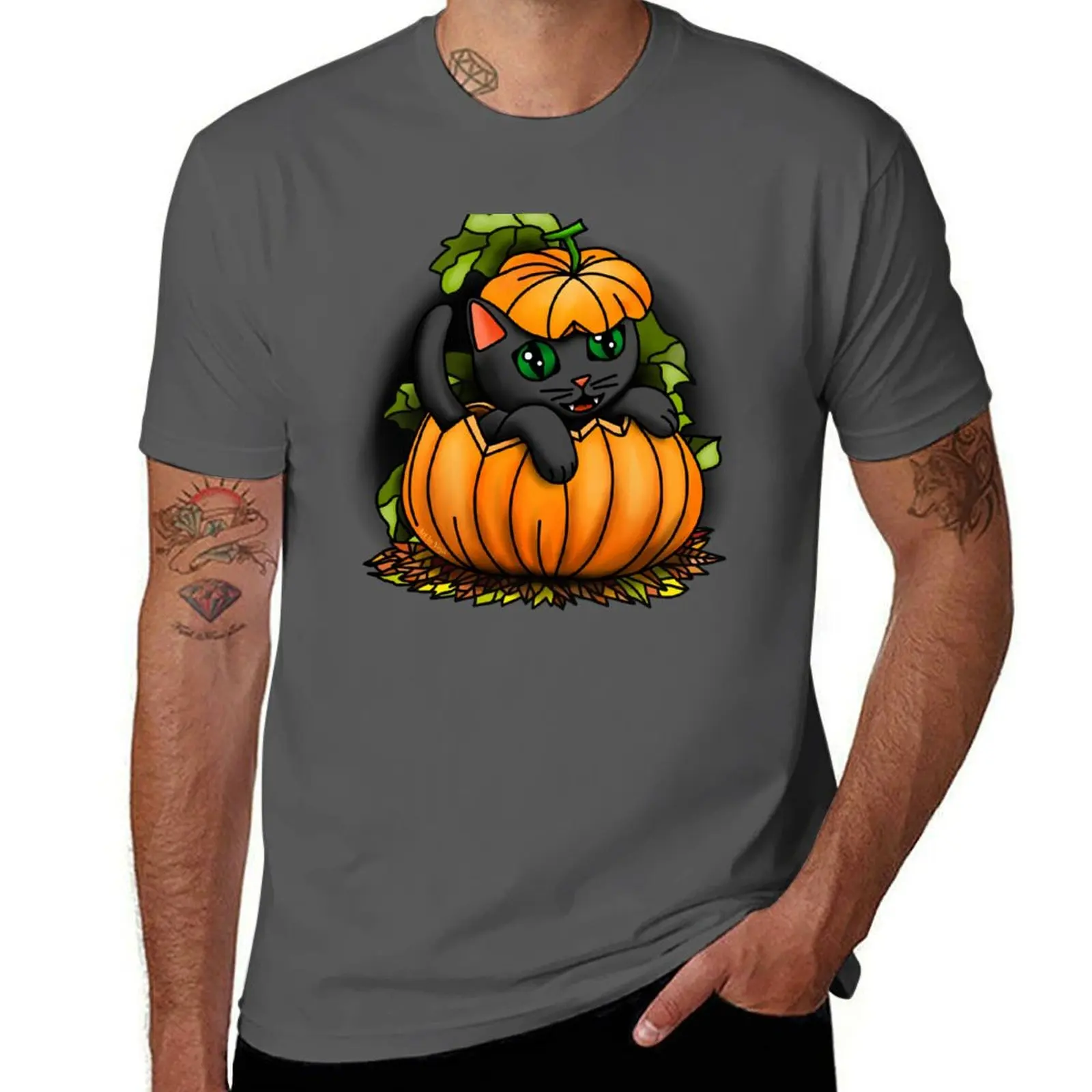 

Halloween Kitty T-Shirt luxury t-shirt sports fans anime shirt mens graphic t-shirts hip hop