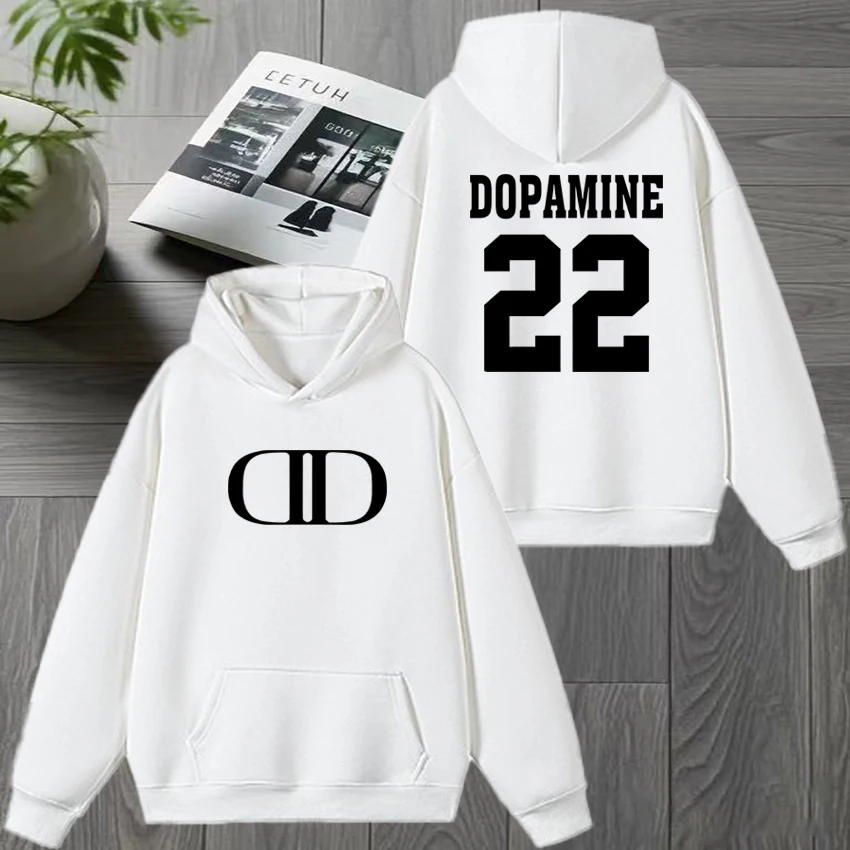 مغني الراب ليل تيكا دوبامين 2025 جولة ميرش مزدوجة الوجهين مطبوعة الشتاء هوديي الرجال النساء خمر البلوز للجنسين بلوزة من الصوف #2