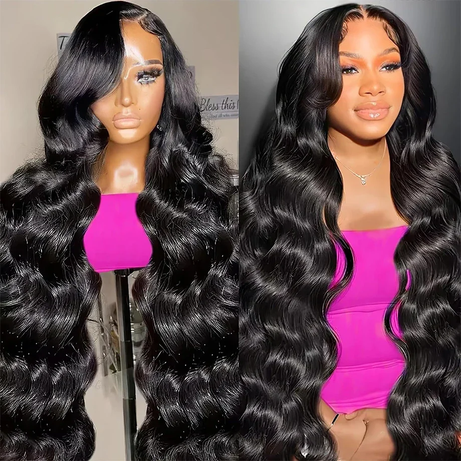 Body Wave 13x6 Lace Front Human Hair Wig Brazilian 250 Density Water Wave 13x4 Transparent Lace Frontal Wigs For Women