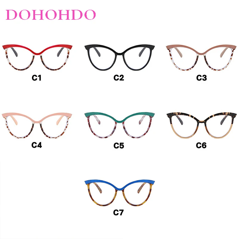 トレンドヴィンテージブランドデザイナービッグフレームキャットアイブルーライトメガネ男女兼用コンピューター光学メガネオフィスワーク用レンズОчки