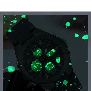 Sanda-Analog-Digital Pulse Sandal for Men and Women, Luminous Timer, Resin Band, Rose, Unisex, Fashion, 2024, 6062 8 Main Sales Sanda Clock - №1