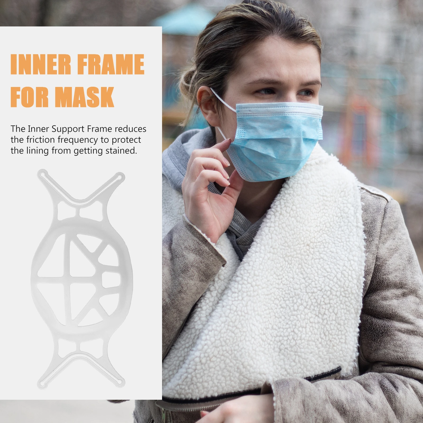 10 szt. Plastikowe wsporniki wewnętrzne do masek zapewniające wygodne oddychanie, redukujące opór, akcesoria do masek, wewnętrzne wsporniki do twarzy.