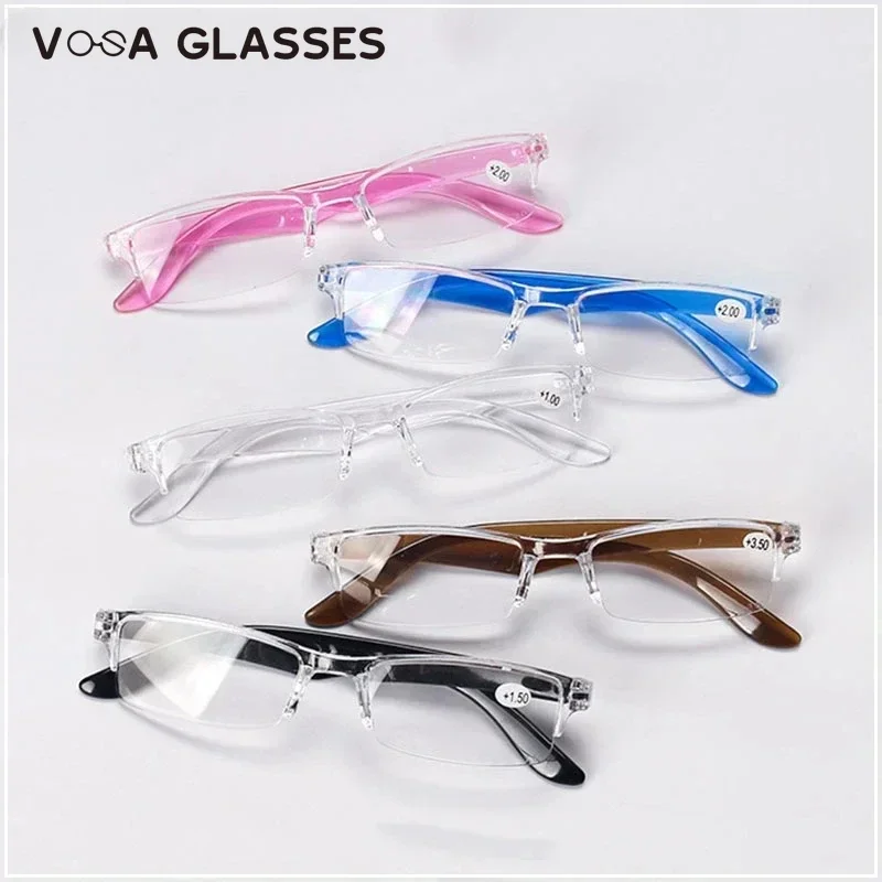 Reading Glasses High Quality Spring Hinge with Diopter +1.0~+4.0 Small Women Men Square Ultralight Frame Readers Eyeglasses