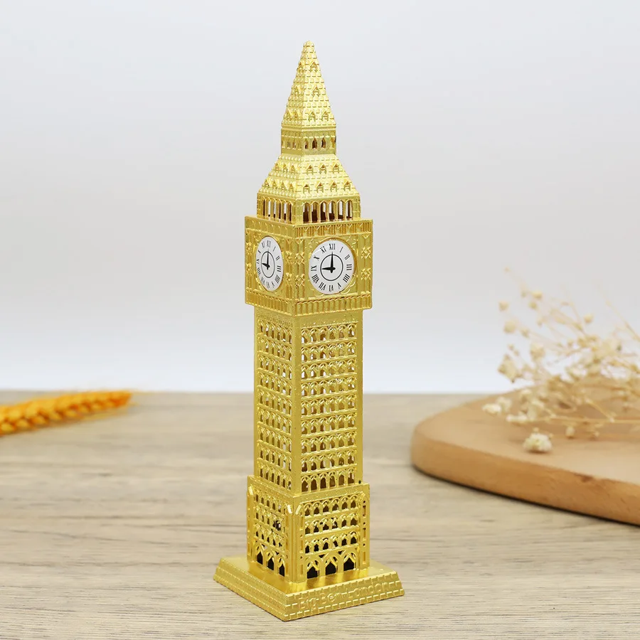 Weltberühmtes Wahrzeichen-Gebäude, Big-Ben-Modell mit Uhr, Riesenrad, für Zuhause, Büro, Schaufenster, Desktop-Dekoration, Souvenir – Detail 2