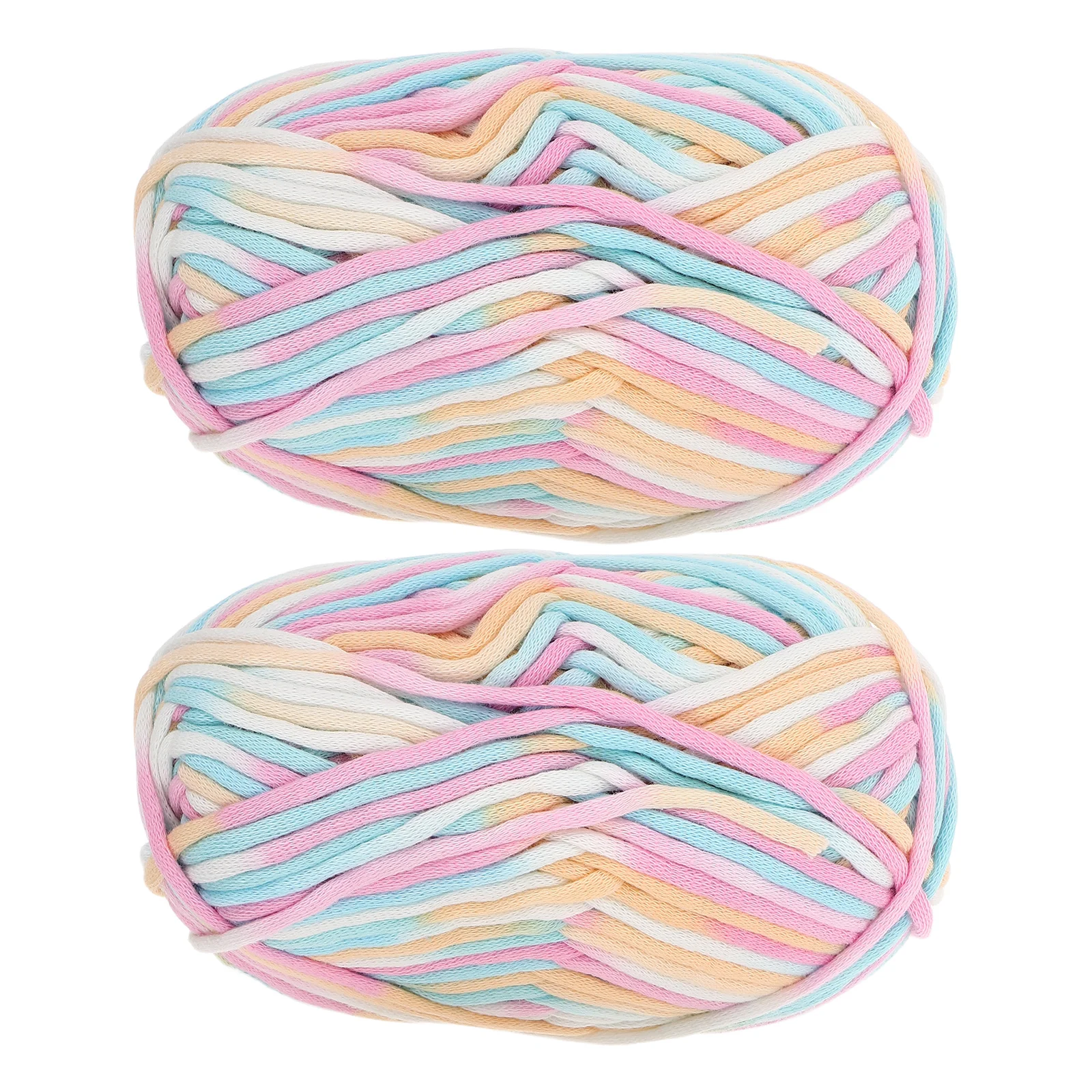 

2Pcs Core-Spun Cotton Yarn Bright Colors Soft Comfortable Knitting Thread Sweaters Scarves DIY Crochet Projects Fashionable