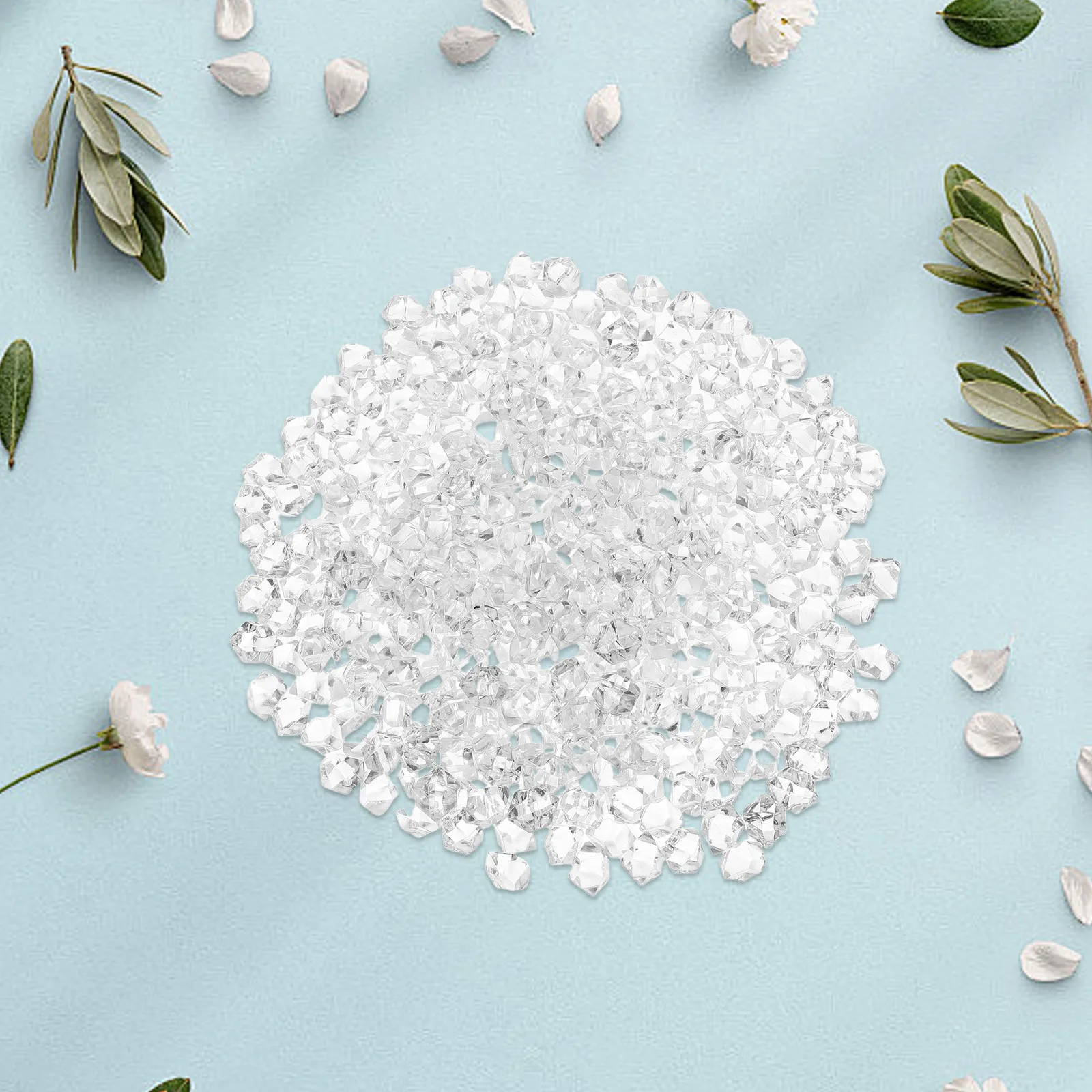 400Pcs Simulation Clear Fake Ice Plastic Ice for Decorative Vase Fillers Wedding Party Table Scatter Photography Props