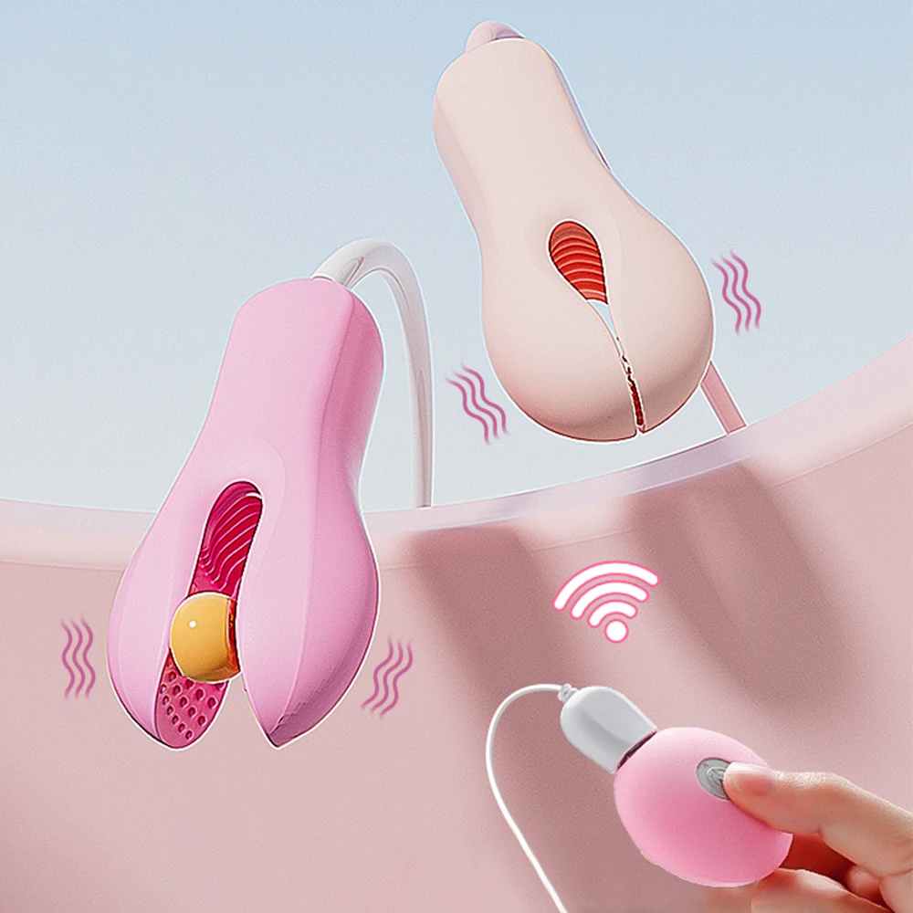 Sex Toy Electric Wearable Nipple Clip Vibrator Erotic Tease Nipple Breast Masturbator G-spot Massage Stimulator Female Adult Toy view 4