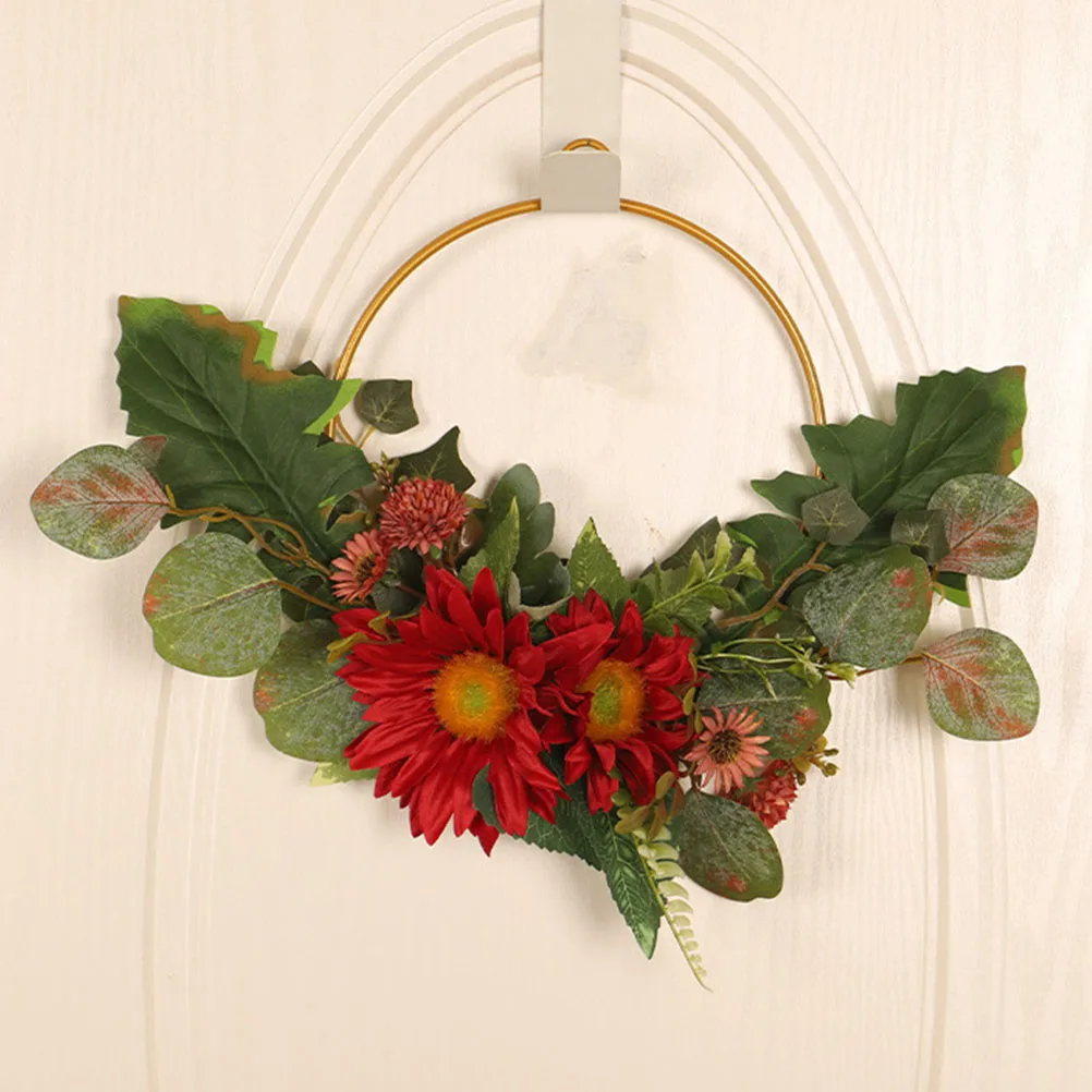

1pc Thanksgiving Day Decor Hanging Artificial Garland Festival Door Wreath Decorative Wall Pendant Creative Thanksgiving Wreath