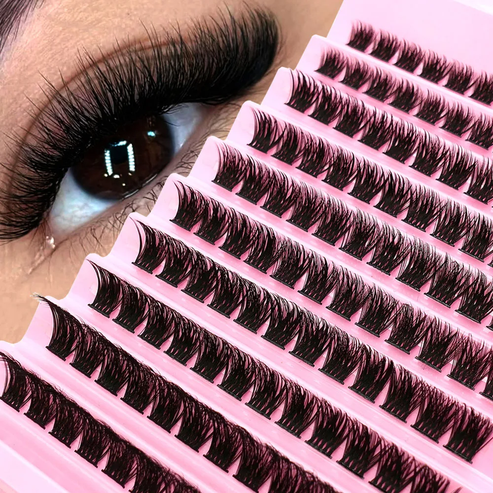 سعة كبيرة لتقوم بها بنفسك متجمع رقيق الرموش 8-14 مللي متر مختلط الطبيعية لينة مجعد الرموش الصناعية ثلاثية الأبعاد تمديد ماكياج أداة
