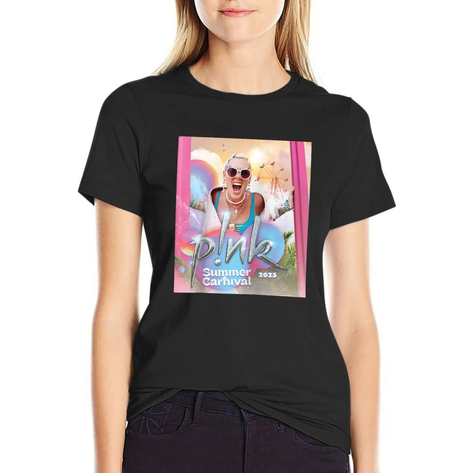 Pi n k P!_nk P nk , Summer Tour T-Shirt animal print blacks t-shirts for Women pack