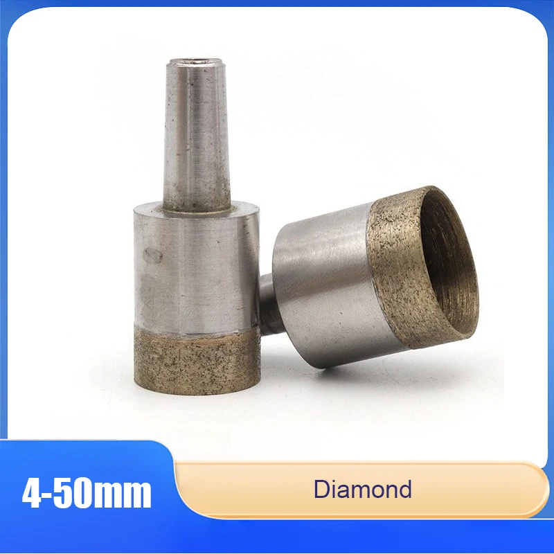 

1pc Tapered Shank Diamond Powder Sintered Drill Bit for Ceramic Fiber Glass Tile Hole Cutting 4/5/6/7/8/9/10-50mm