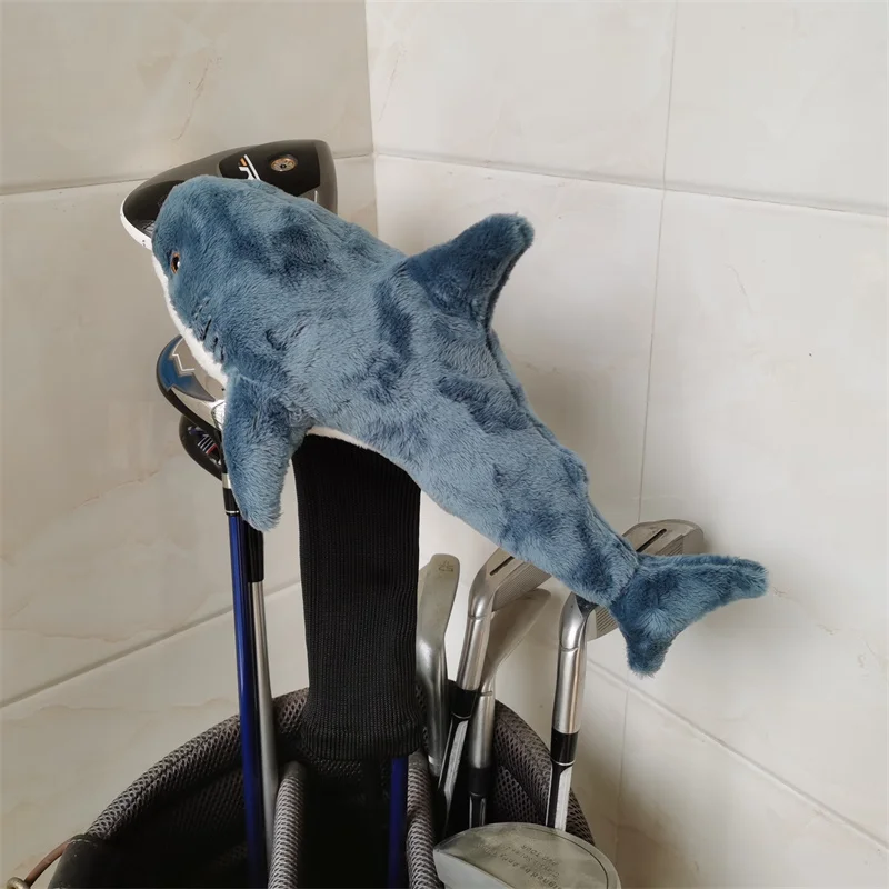 Shark golf wood headcover great plush fw wood head cover large stock Drop shipping